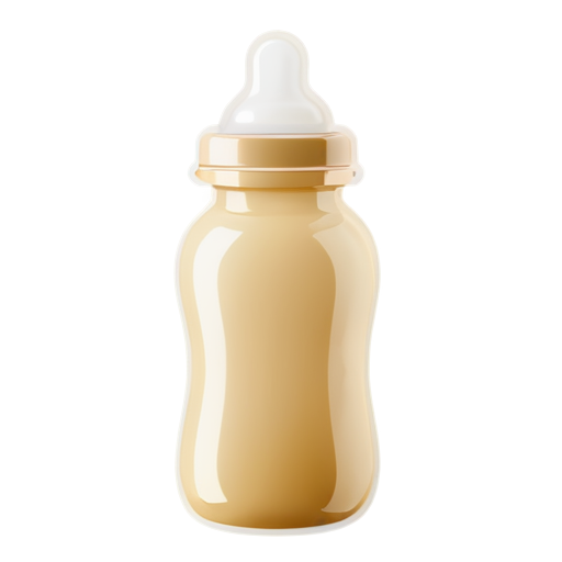 baby bottle icon light beige no background - icon | sticker