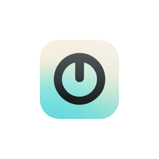 a power one app, icon should be using simple line and color block - icon | sticker