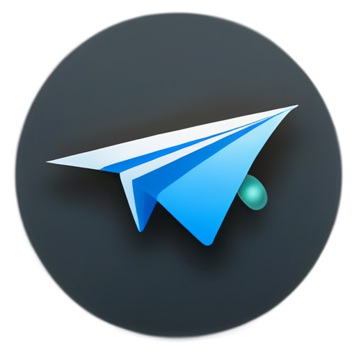 A small and exquisite Telegram paper airplane icon and a round download button below. The overall design is simple and clear. - icon | sticker