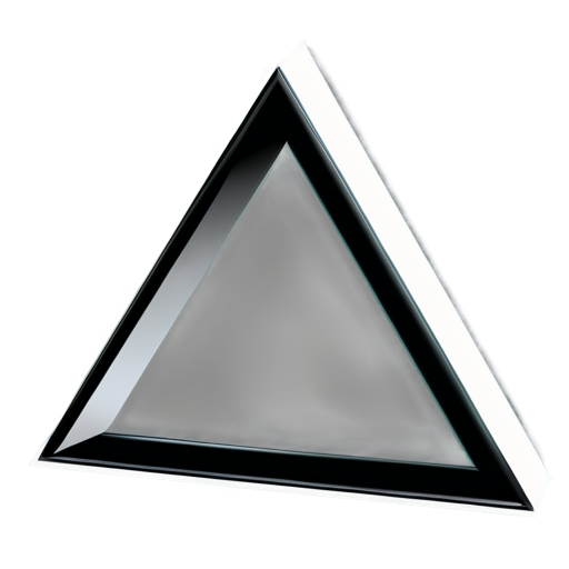 something simple, a triangle shape with sense of technology - icon | sticker