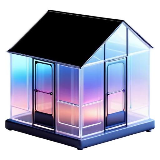 Modern beautiful greenhouse for landscape design - icon | sticker