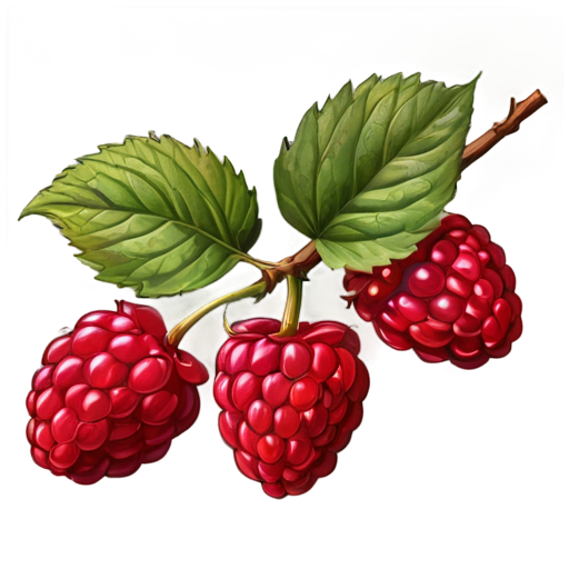 medieval raspberry, paint style - icon | sticker