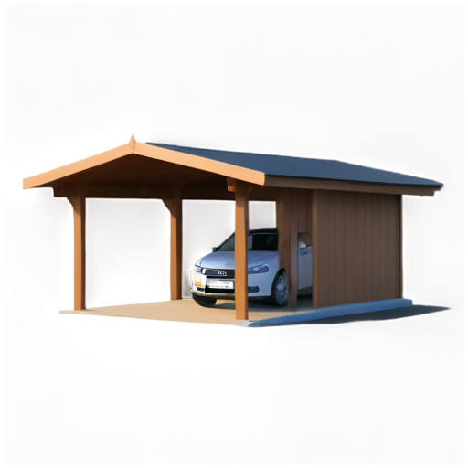 wooden carport - icon | sticker