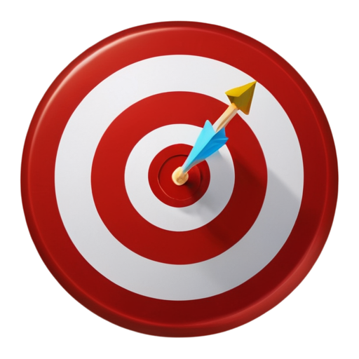 red target with arrow 3d icon, isometric style - icon | sticker