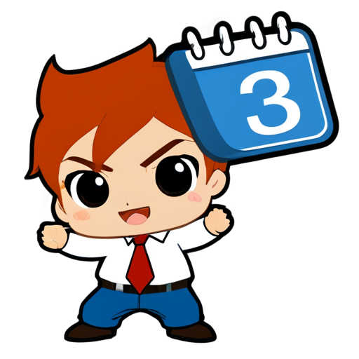 max power with calendar management - icon | sticker