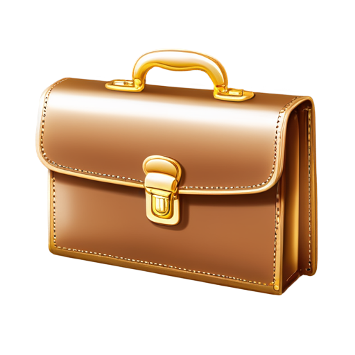 briefcase with a gold clasp - icon | sticker