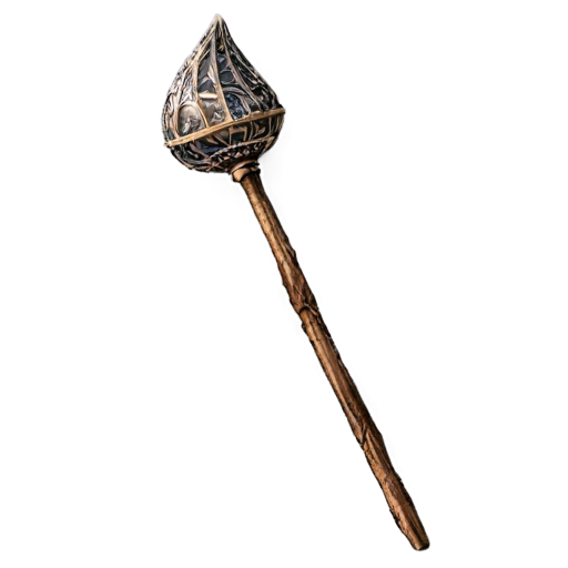 the staff of a novice wizard. It is tilted 45 degrees - icon | sticker