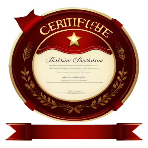 A red certificate - icon | sticker