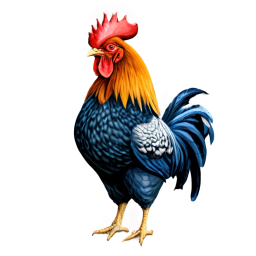 a rooster in a German military uniform - icon | sticker