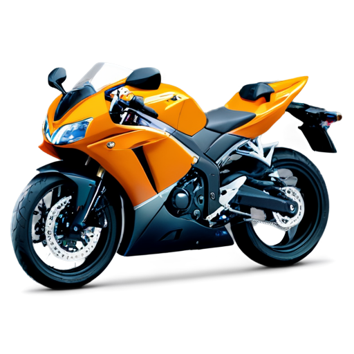 orange motorcycle honda cbr600 - icon | sticker