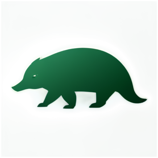 Australian echidna, the tongue is laconically and creatively combined with the attachment for the sorting robot, minimalist style, no fill, dark green gradient lines, white background, logo in a circle - icon | sticker