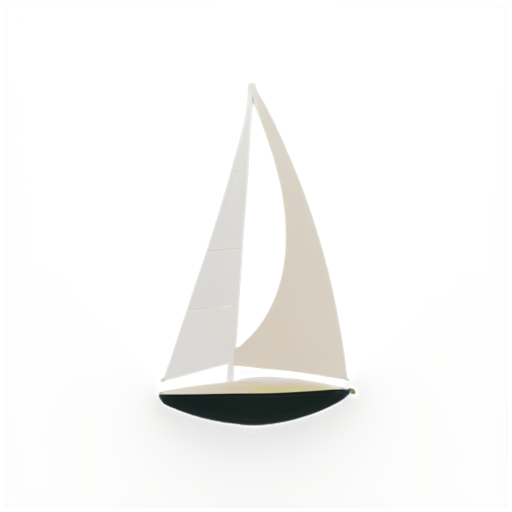 a sail inflated by a tailwind - icon | sticker