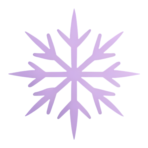 purple snowflake - icon | sticker