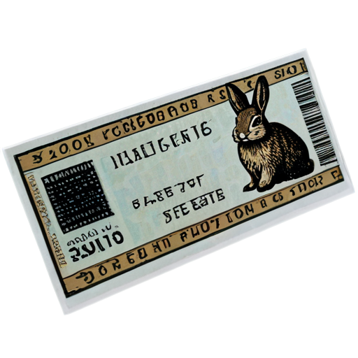 A rabbit check ticket - icon | sticker