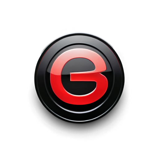 Rich logo "gastrobiznes" of company b2b sales in black and red colours - icon | sticker