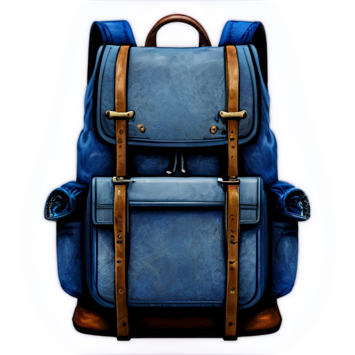 medieval open backpack - icon | sticker