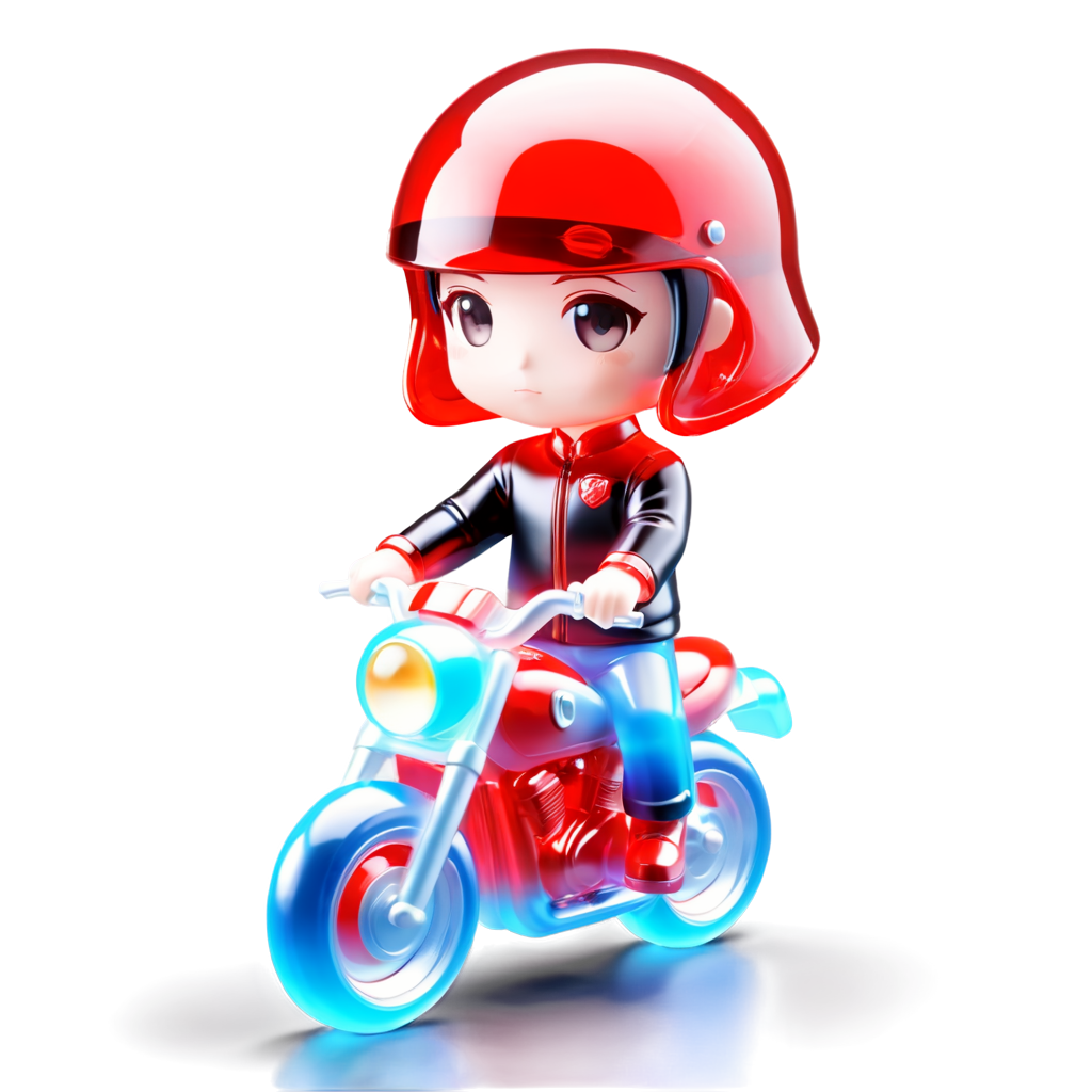 red motorcycle, on the track, - icon | sticker