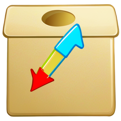 icon for packing several task to project with arrows down - icon | sticker