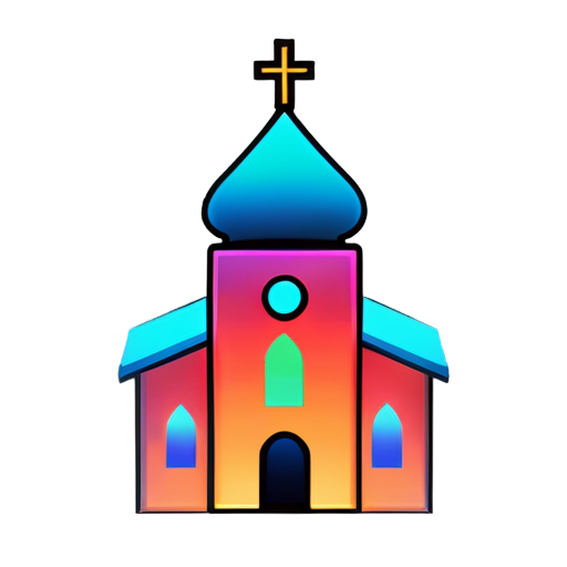 Create a square Android icon with a cultural and historical theme, focusing on a church and representing culture. The icon should have a flat design and use a green color scheme. - icon | sticker