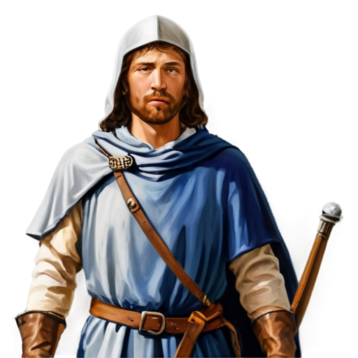 medieval messenger, paint style, - icon | sticker