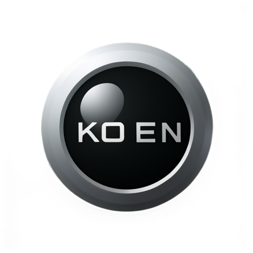 Black Text "Koren" inside the lens aperture. Aperture looking like old anime - icon | sticker