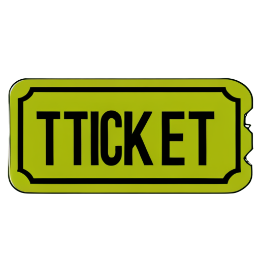 outlined flat icon means ticket - icon | sticker