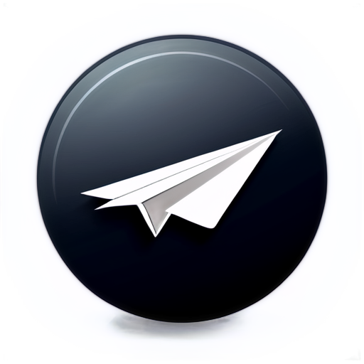 A small and exquisite Telegram paper airplane icon and a round download button below. The overall design is simple and clear. - icon | sticker