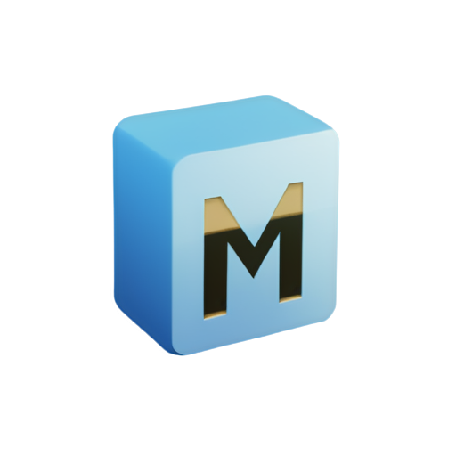 Minecraft style word: M - icon | sticker