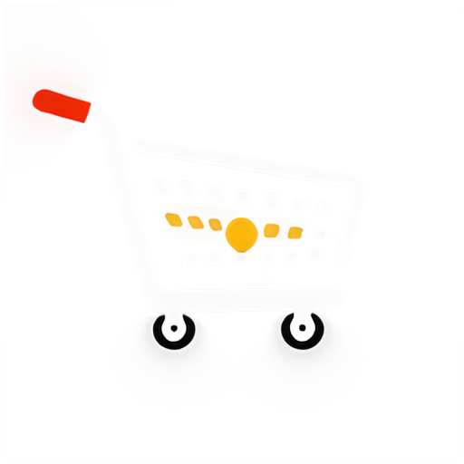 logo supermarket cart with RS written inside with technology details - icon | sticker