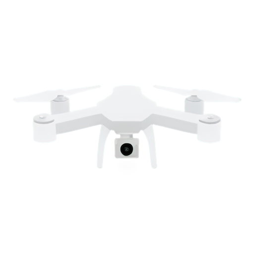 Single line art camera drone - icon | sticker