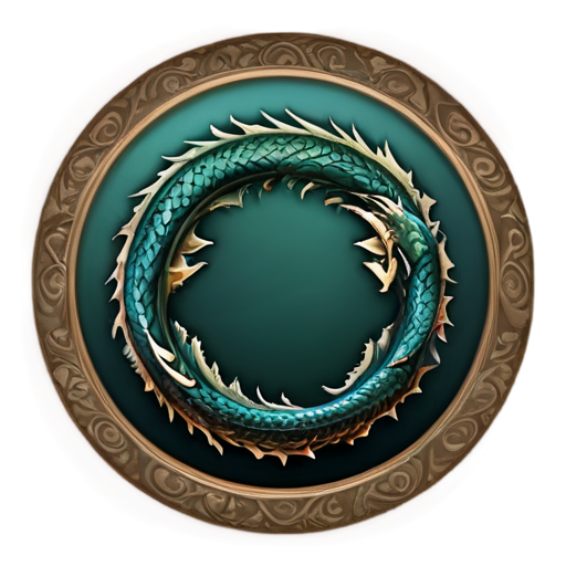 dragon border circle icon - icon | sticker