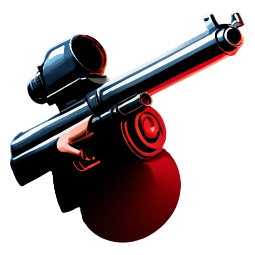 skill icon, part of machine gun, shoot - icon | sticker