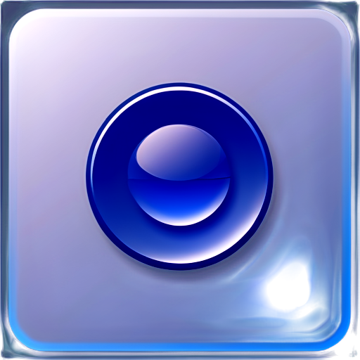 super simple icon for dummy app for test purposes. simple dual-color palette in blue shades - icon | sticker