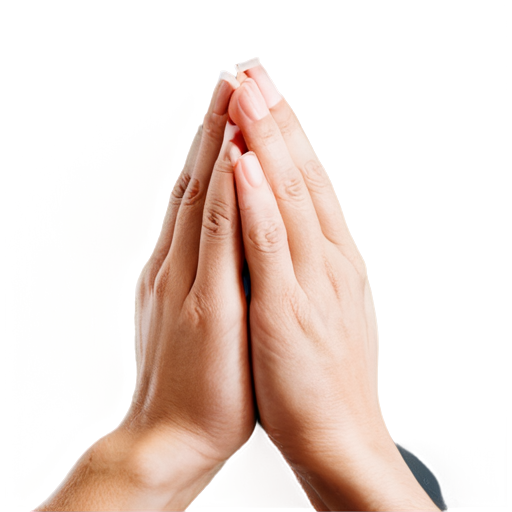 hands praying with dark circle around - icon | sticker