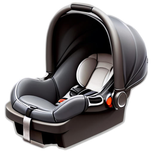 baby seat car stroller icon grey no background no 3d - icon | sticker