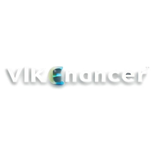 Logo for company "VK ENCHANCER",blue background,white text - icon | sticker