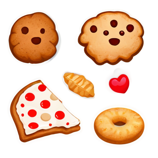 Sweets, gingerbread and pastries - icon | sticker