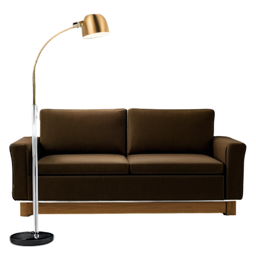 sofa carpet coffee table floor lamp - icon | sticker