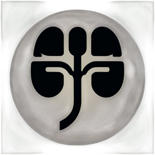 generate an icon minimalistic for QR code scanning with a kidney in the QR code to represent the kidney best and be visible. - icon | sticker