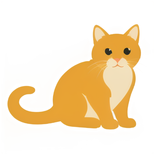 a orange cat - icon | sticker