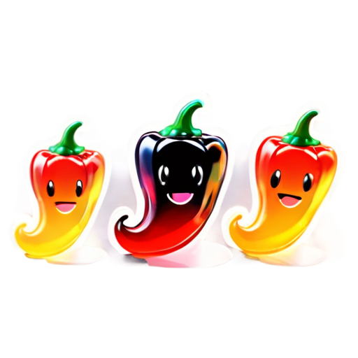 chili peppers with lasers - icon | sticker