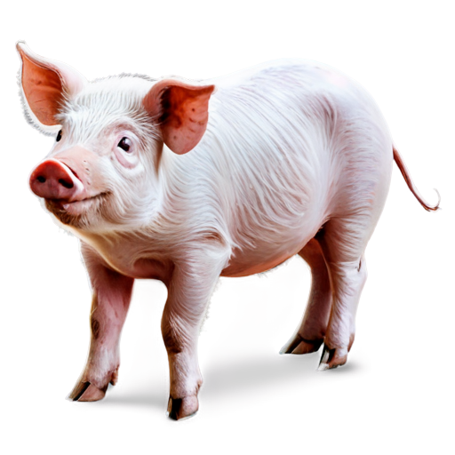 pig, paint style - icon | sticker