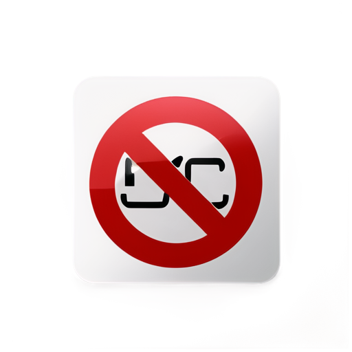 no sign icon - icon | sticker