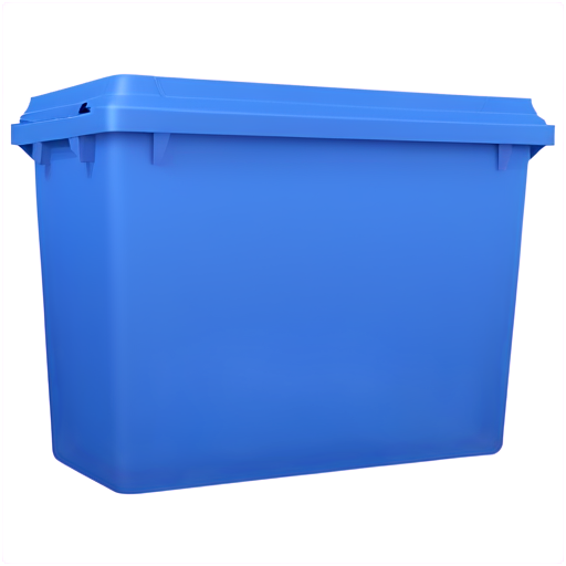 trash container horizontal blue color - icon | sticker