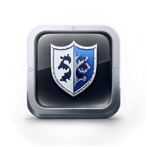 Knight square button icon - icon | sticker