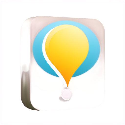 Events app icon, it is used for discovery. it has a map - icon | sticker