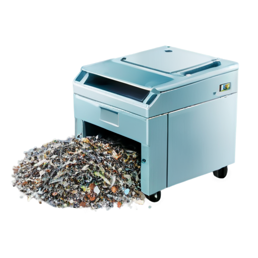 realistic image of a big machine e waste shredding - icon | sticker