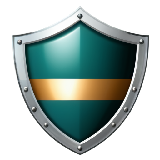 dark turquoise blind metal protective sheild - icon | sticker