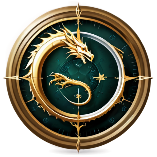 dragon compass icon - icon | sticker