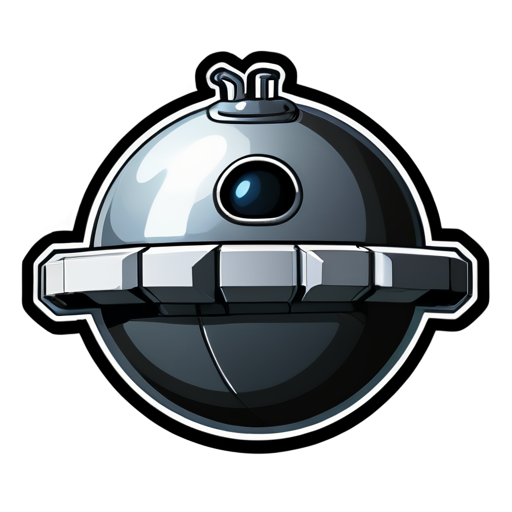 futuristic flat bomb - icon | sticker